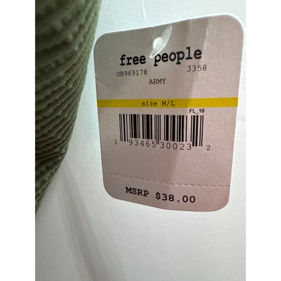 Intimately Free People Ribbed Army Green Tank Top M/L - Picture 2 of 5